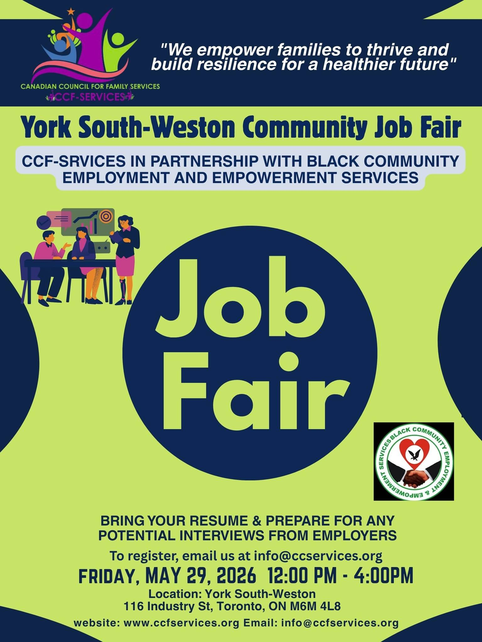 Job Fair in York-South Weston- May 29th, 2026